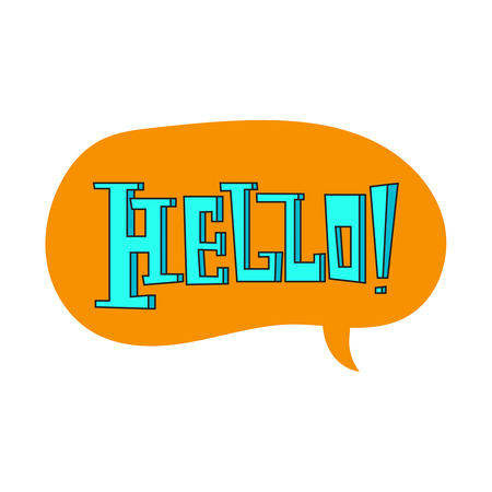 Speech bubble with hello quote.のイラスト素材