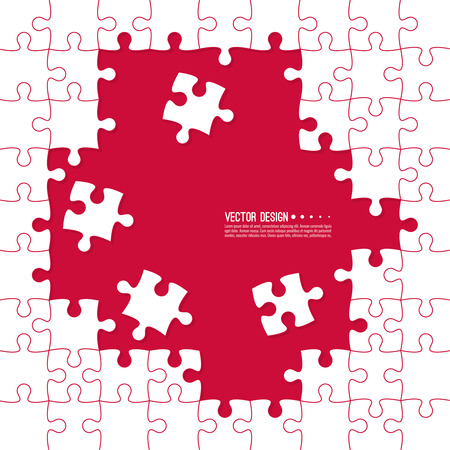 Abstract color background made of Jigsaw.のイラスト素材
