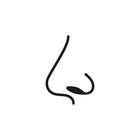 Human nose with nostrils.のイラスト素材