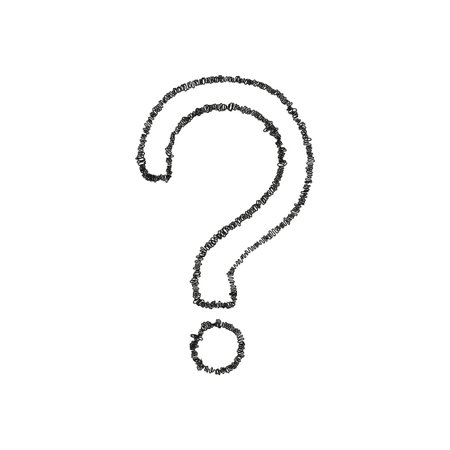 Question mark hand drawn.
