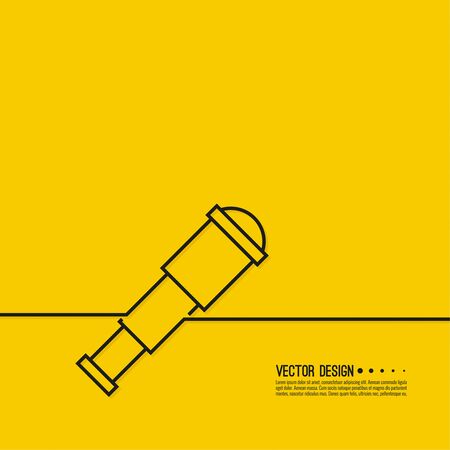 Vector spyglass iconのイラスト素材