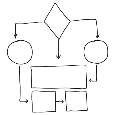 Abstract flowchart vectorのイラスト素材