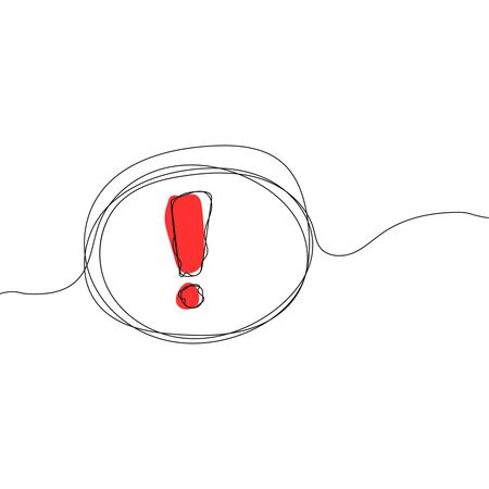 Exclamation mark hand drawnのイラスト素材