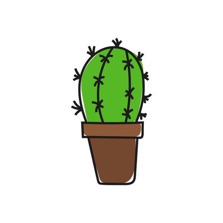 Green cactus vector.のイラスト素材