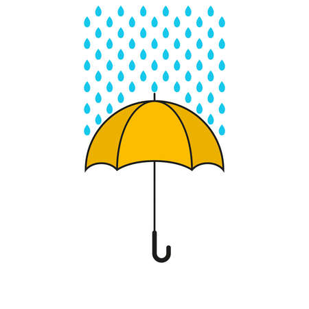 Vector yellow umbrella.のイラスト素材