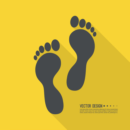 Human footprint icon.