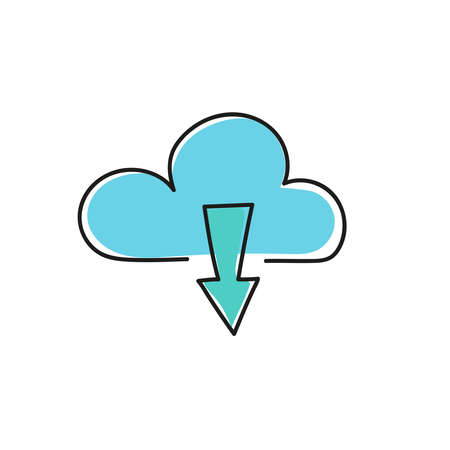 Cloud download icon.のイラスト素材