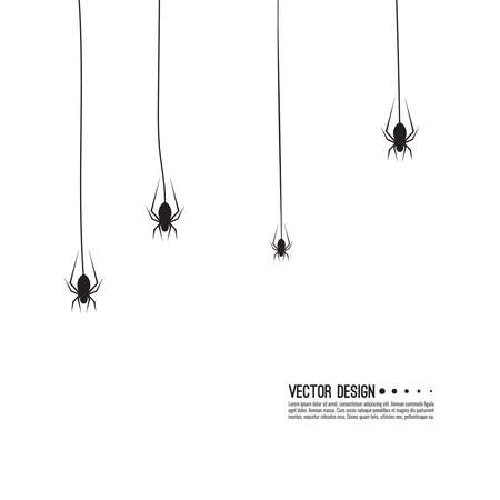 Vector illustration of creepy spiderのイラスト素材