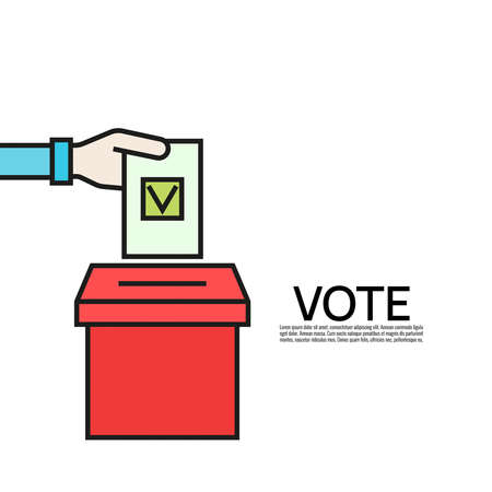 Vote line icon.のイラスト素材