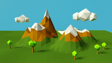 Natural landscape with mountains