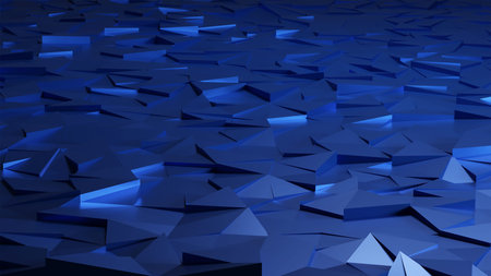 Abstract background with triangulated surfaces.