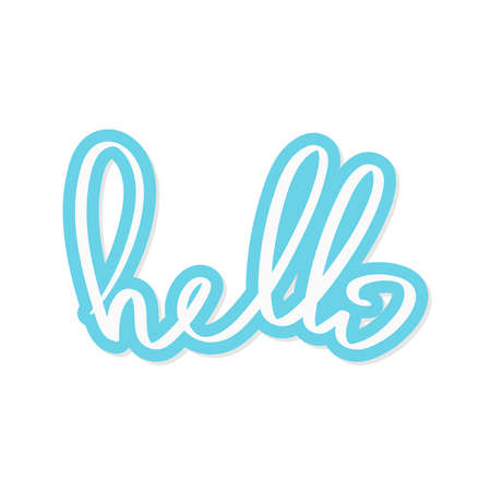 Vector handwriting word hello.のイラスト素材
