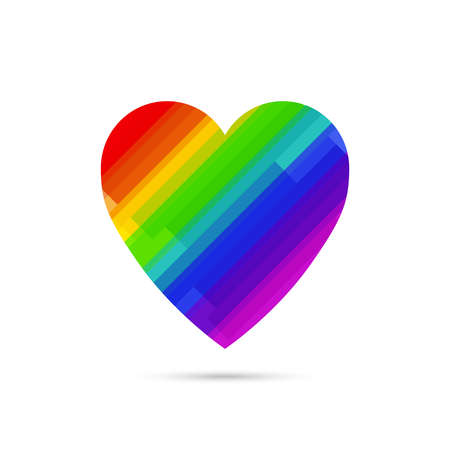 Lgbt symbol rainbow heartのイラスト素材