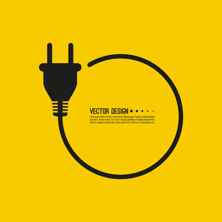Electric plug iconのイラスト素材