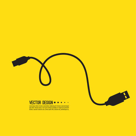 Micro usb cableのイラスト素材