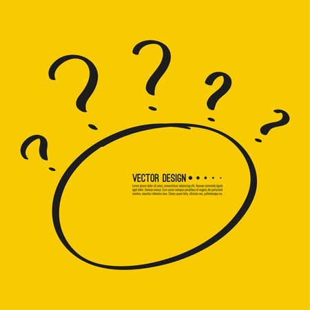 Hand drawn question mark.のイラスト素材