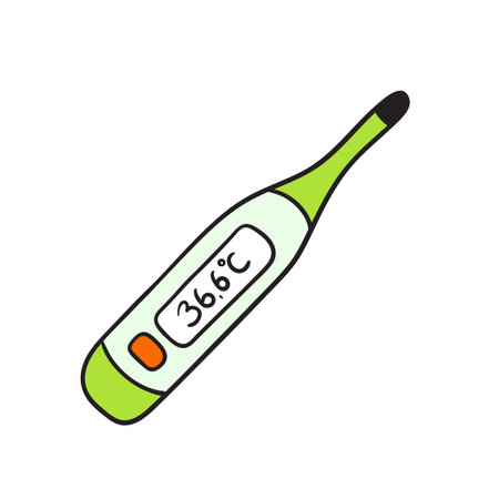 Electronic thermometer vector icon