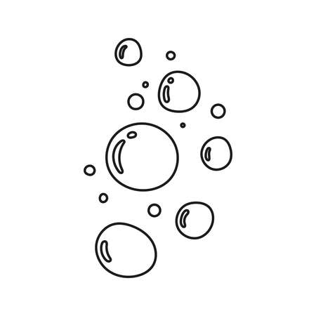 Hand drawn soap bubbles.のイラスト素材