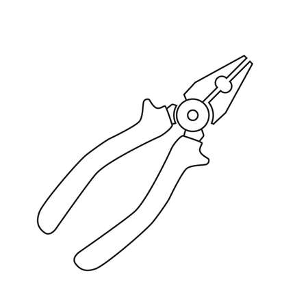 Closed pliers vector iconのイラスト素材