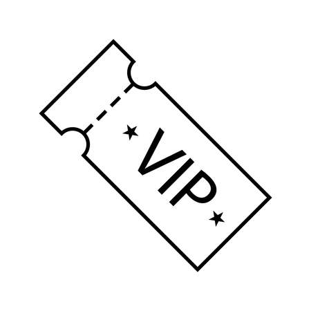 Vector icon of vip ticketのイラスト素材