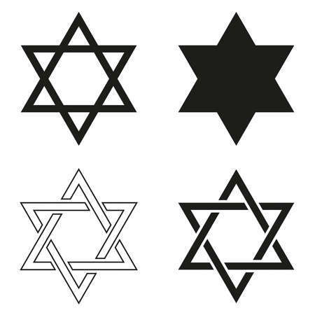 Star of David vector icon.のイラスト素材