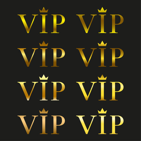Set of vector vip iconsのイラスト素材