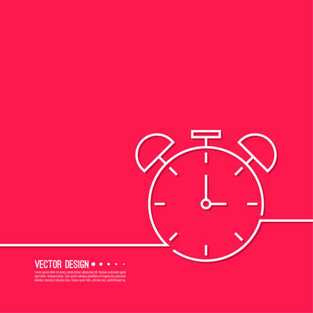 Vector background with alarm clock.のイラスト素材