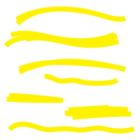 Yellow highlighter marker strokes.のイラスト素材