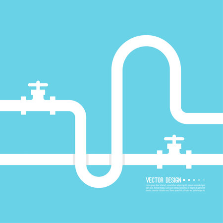 The pipeline with stopcockのイラスト素材
