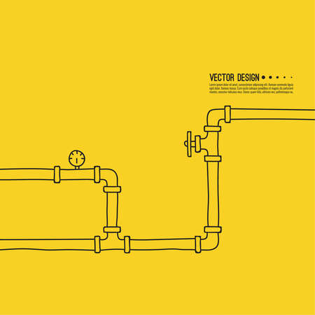 The pipeline with stopcockのイラスト素材