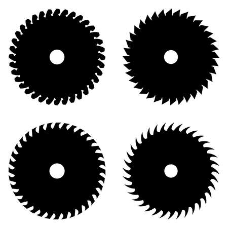 Set of circular saw bladesのイラスト素材