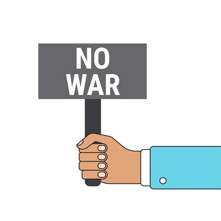 Hand holds posterのイラスト素材