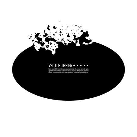 Explosive black banner.のイラスト素材
