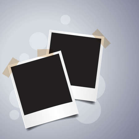 Realistic photo frame templateのイラスト素材