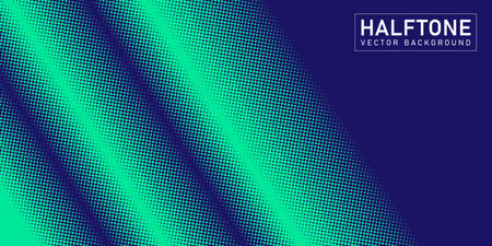 Color halftone texture, abstract green stripes dotted gradient backgroundのイラスト素材