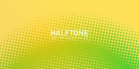 Color halftone texture, abstract yellow green dotted gradient backgroundのイラスト素材
