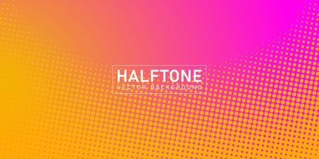 Color halftone texture, abstract yellow pink dotted gradient backgroundのイラスト素材