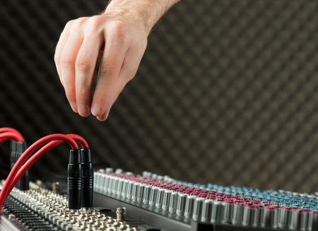 Audio jacks on a studio mixer (Series available)