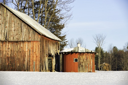 Age takes its toll on rural buildings in Duanesburg, New York の写真素材