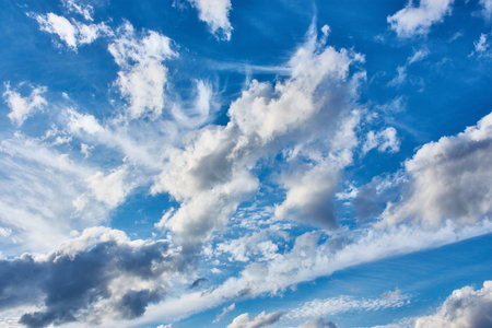 beautiful blue sky with clouds