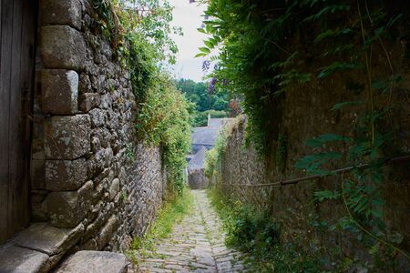 French old town street from the historic districtの写真素材