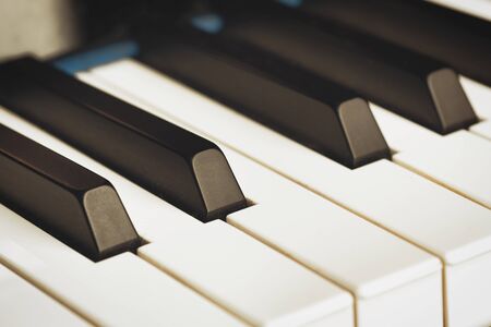color picture of the black and white piano keysの写真素材