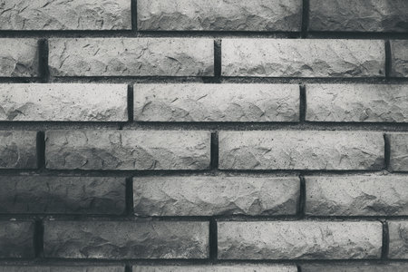 brickstone wall in black and white vintage style, picture background photo with copy space