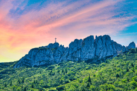 the famous mountain called Kampenwand in Bavaria, Germany