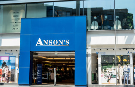 Mainz, Germany - March 24, 2022: Anson s fashion store view from street in Mainz
