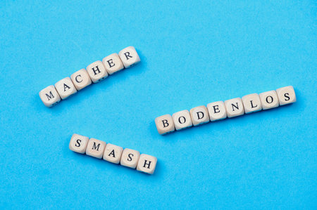 the three youth words of 2022 in Germany, Macher means maker in English, bodenlos means bottomless and smash means for the youth, start something with someoneの写真素材