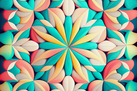 ai generative midjourney illustration of a 3d pattern in pastel colorsの素材