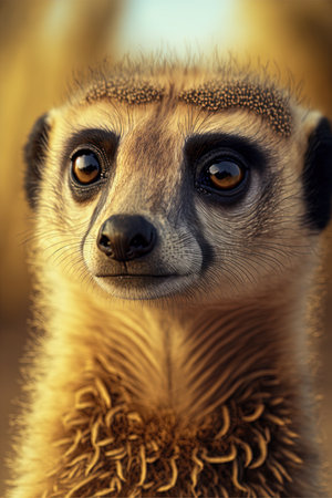 ai generative illustration of a meerkat portraitの素材
