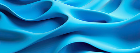 AI generative illustration of a modern blue abstract abric backgroundの素材