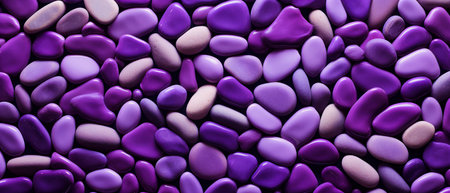 AI generative illustration of a pebbles pattern background in purple colorの素材